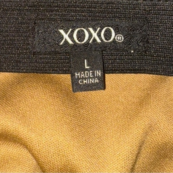 XOXO Fringed Mini Skirt Size Large – Y2K 70s Revival Festival Tan Shaggy - Picture 6 of 7